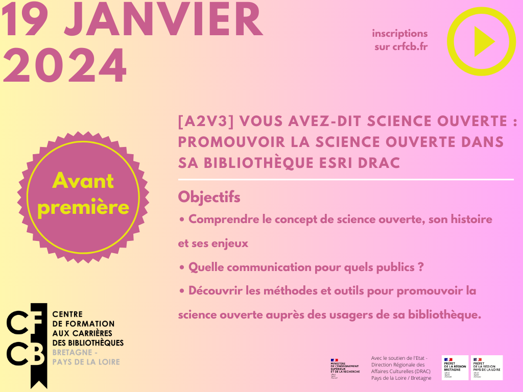 En avant première du plan de formation 2024 : [A2V3] Vous avez-dit ...